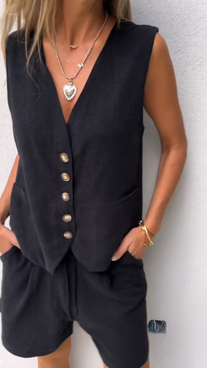 Gabriela - Komplet damski z kamizelką - Elegancki i nowoczesny look