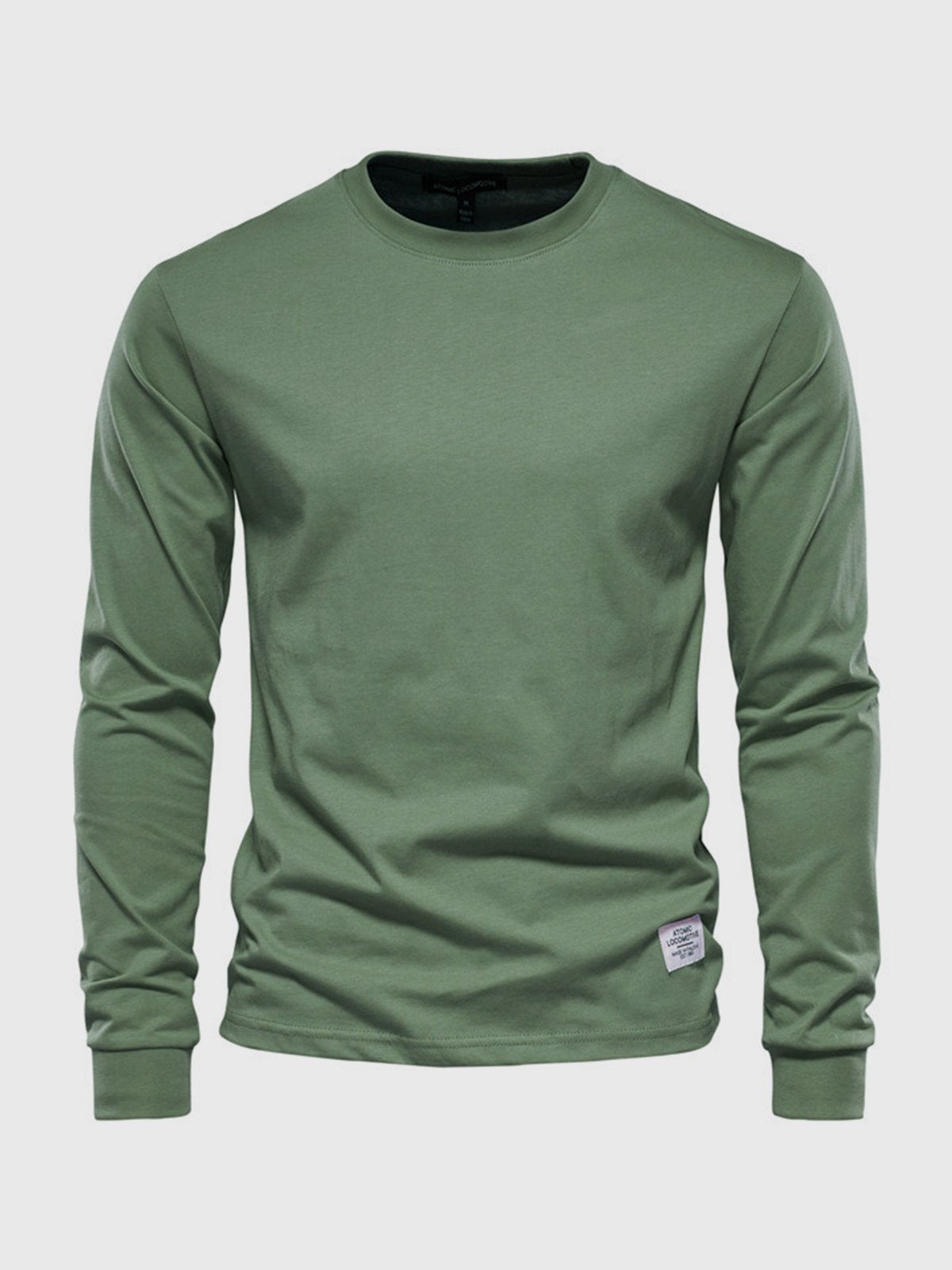Grzegorz | Longsleeve męski jesień miękki i oddychający bawełniany z luźnym krojem