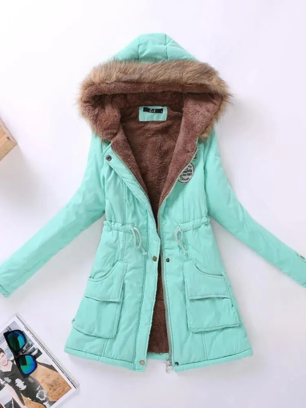 Zofia Slim Fit Parka na Wiosnę z Kapturem – Wygodna i Stylowa