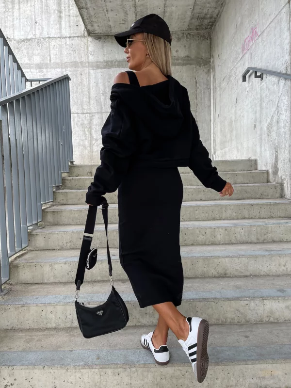 Teresa - Komplet damski elegancki - Sukienka i bluza, unikalna kombinacja