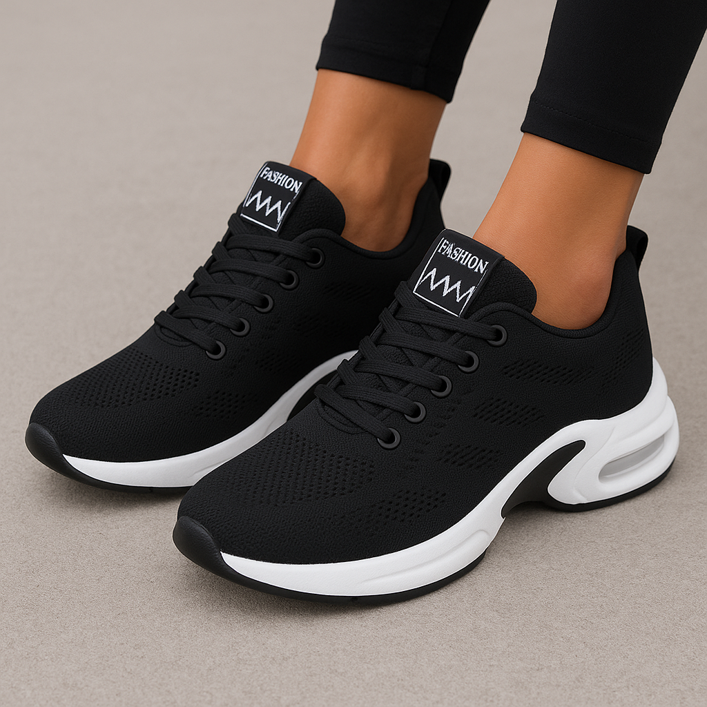 Damskie lekkie buty sportowe z siateczkową cholewką – idealne na co dzień i do aktywności