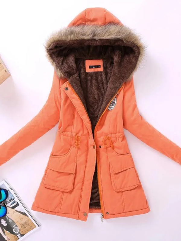 Zofia Slim Fit Parka na Wiosnę z Kapturem – Wygodna i Stylowa