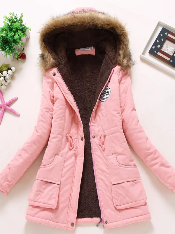 Zofia Slim Fit Parka na Wiosnę z Kapturem – Wygodna i Stylowa