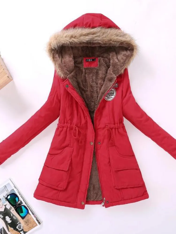 Zofia Slim Fit Parka na Wiosnę z Kapturem – Wygodna i Stylowa