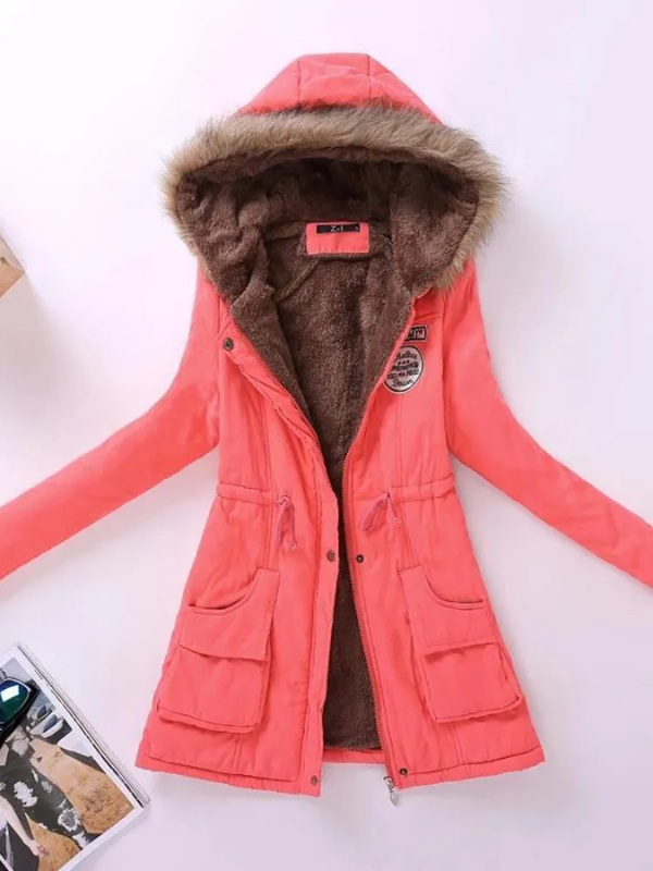 Zofia Slim Fit Parka na Wiosnę z Kapturem – Wygodna i Stylowa