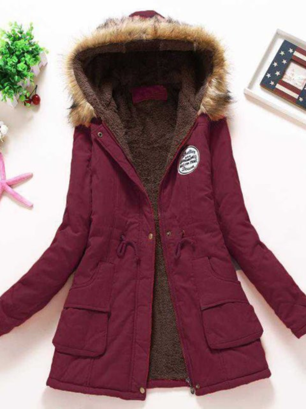Zofia Slim Fit Parka na Wiosnę z Kapturem – Wygodna i Stylowa