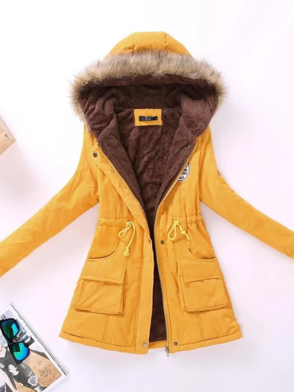 Zofia Slim Fit Parka na Wiosnę z Kapturem – Wygodna i Stylowa