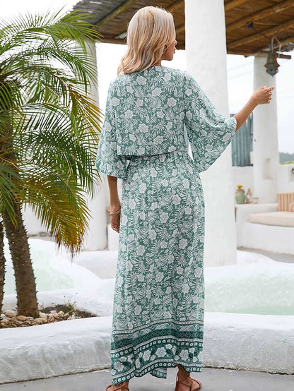 Milena - Komplet damski boho - Zestaw ze spódnicą, idealny na wakacje