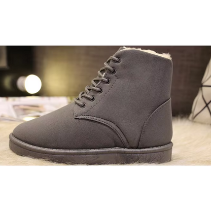 Malwina - Skórzane Wysokie Miękkie Buty Zimowe Damskie