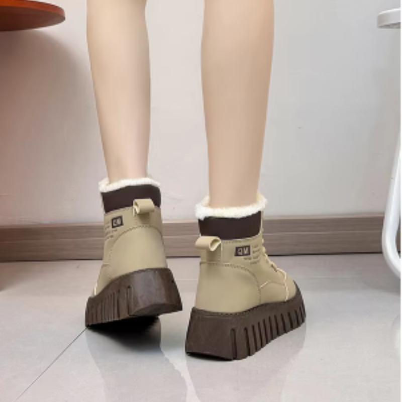 Iwona - Futrzane Wodoodporne Miękkie Buty Zimowe Damskie