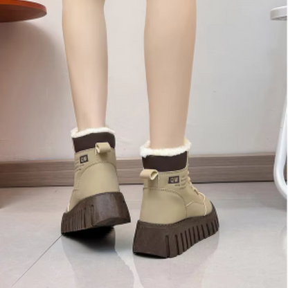Iwona - Futrzane Wodoodporne Miękkie Buty Zimowe Damskie