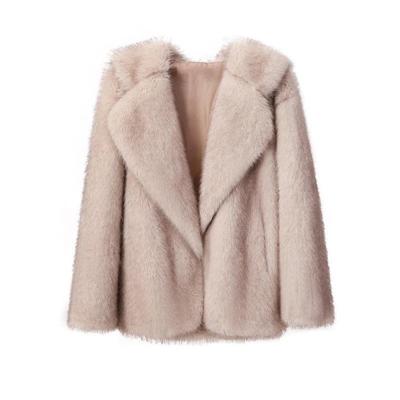Karolina Fluffy Wiosenny Płaszcz – Modny i Stylowy