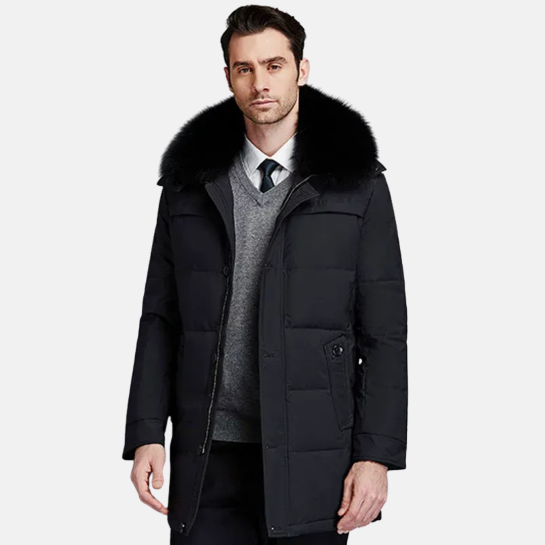 Oskar | Kurtka zimowa męska z futrzanym kołnierzem