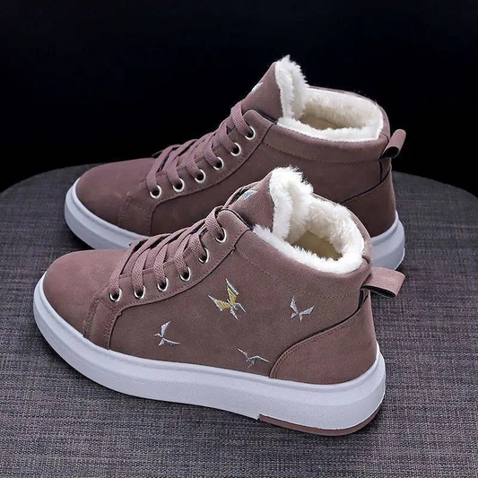 Lena - Wysokie Buty Zimowe z Nadrukiem Damskie