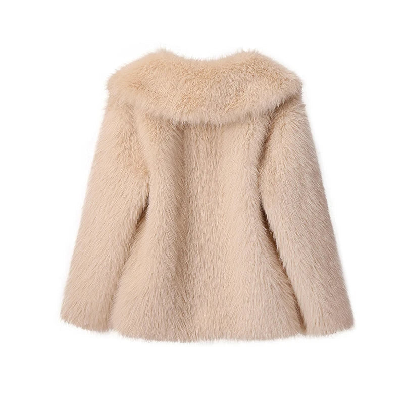 Karolina Fluffy Wiosenny Płaszcz – Modny i Stylowy