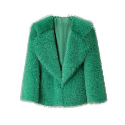 Karolina Fluffy Wiosenny Płaszcz – Modny i Stylowy