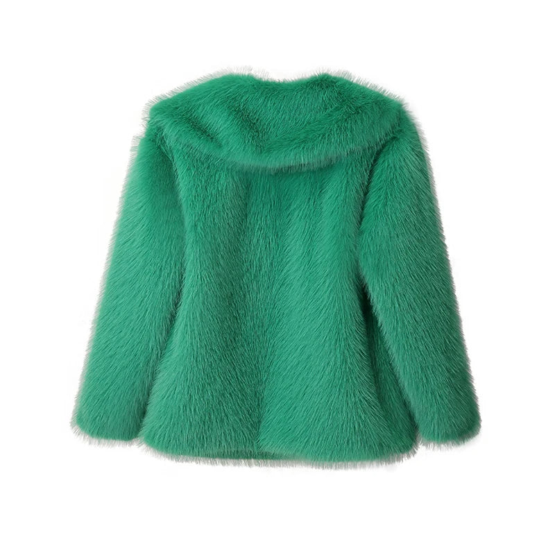 Karolina Fluffy Wiosenny Płaszcz – Modny i Stylowy
