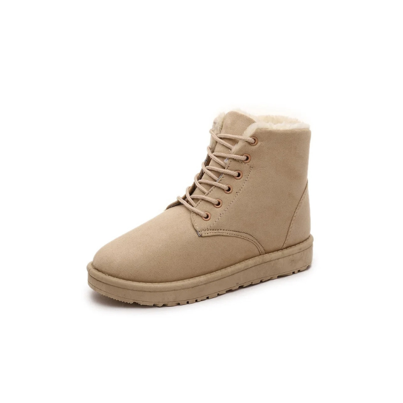 Malwina - Skórzane Wysokie Miękkie Buty Zimowe Damskie