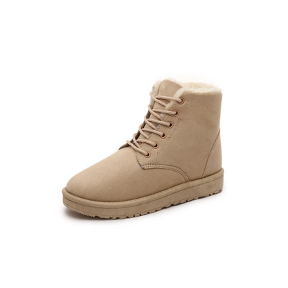 Malwina - Skórzane Wysokie Miękkie Buty Zimowe Damskie