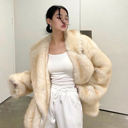 Karolina Fluffy Wiosenny Płaszcz – Modny i Stylowy
