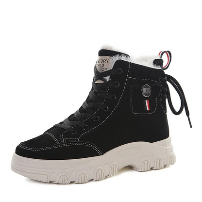 Michalina - Proste Wysokie Buty Zimowe Damskie