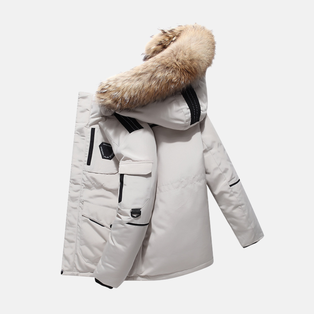 Kacper | Kurtka zimowa męska z futrzanym kołnierzem