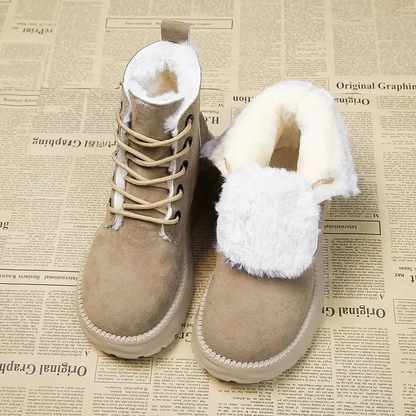 Lucyna - Wysokie Buty Zimowe na Wodoodpornej Podeszwie Damskie