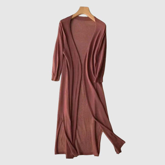 Iwona | Kardigan dla kobiet lekki długi z luźnym krojem