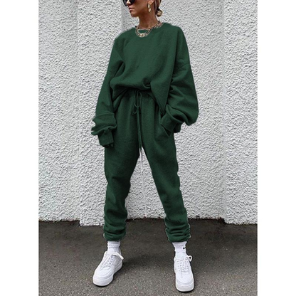 Joanna - Komplet damski elegancki - Dwuczęściowy zestaw z stylowymi detalami