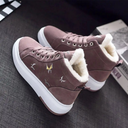 Lena - Wysokie Buty Zimowe z Nadrukiem Damskie