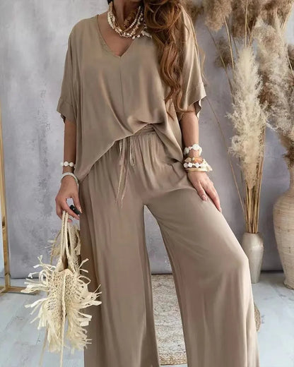 Joanna - Komplet damski oversize - Stylowy i lekki zestaw o luźnym kroju