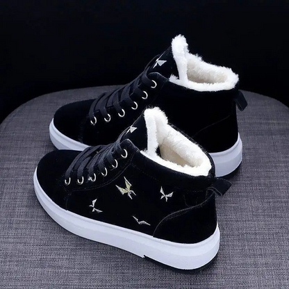 Lena - Wysokie Buty Zimowe z Nadrukiem Damskie