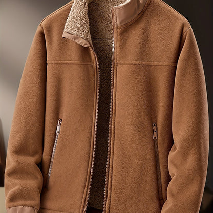 Tymon | Polarowa bluza męska z podszewką i zamkiem