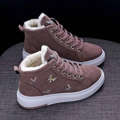 Lena - Wysokie Buty Zimowe z Nadrukiem Damskie