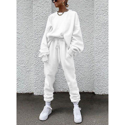 Joanna - Komplet damski elegancki - Dwuczęściowy zestaw z stylowymi detalami