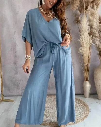 Joanna - Komplet damski oversize - Stylowy i lekki zestaw o luźnym kroju