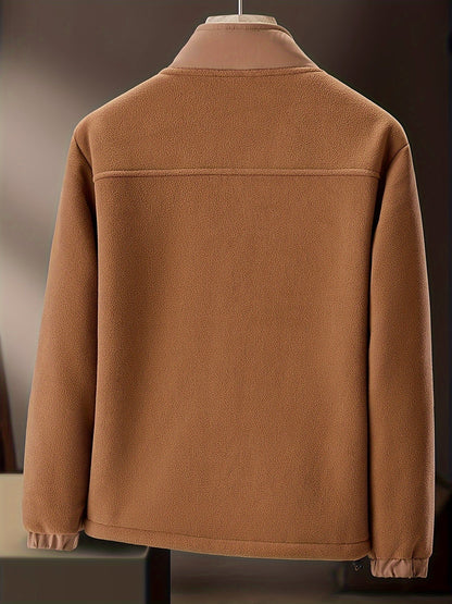 Tymon | Polarowa bluza męska z podszewką i zamkiem