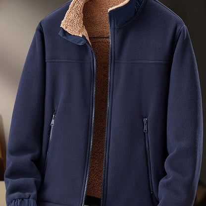 Tymon | Polarowa bluza męska z podszewką i zamkiem