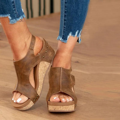 Dames leren sandalen met verstelbare bandjes en ergonomisch voetbed – stijlvol comfort voor elke stap