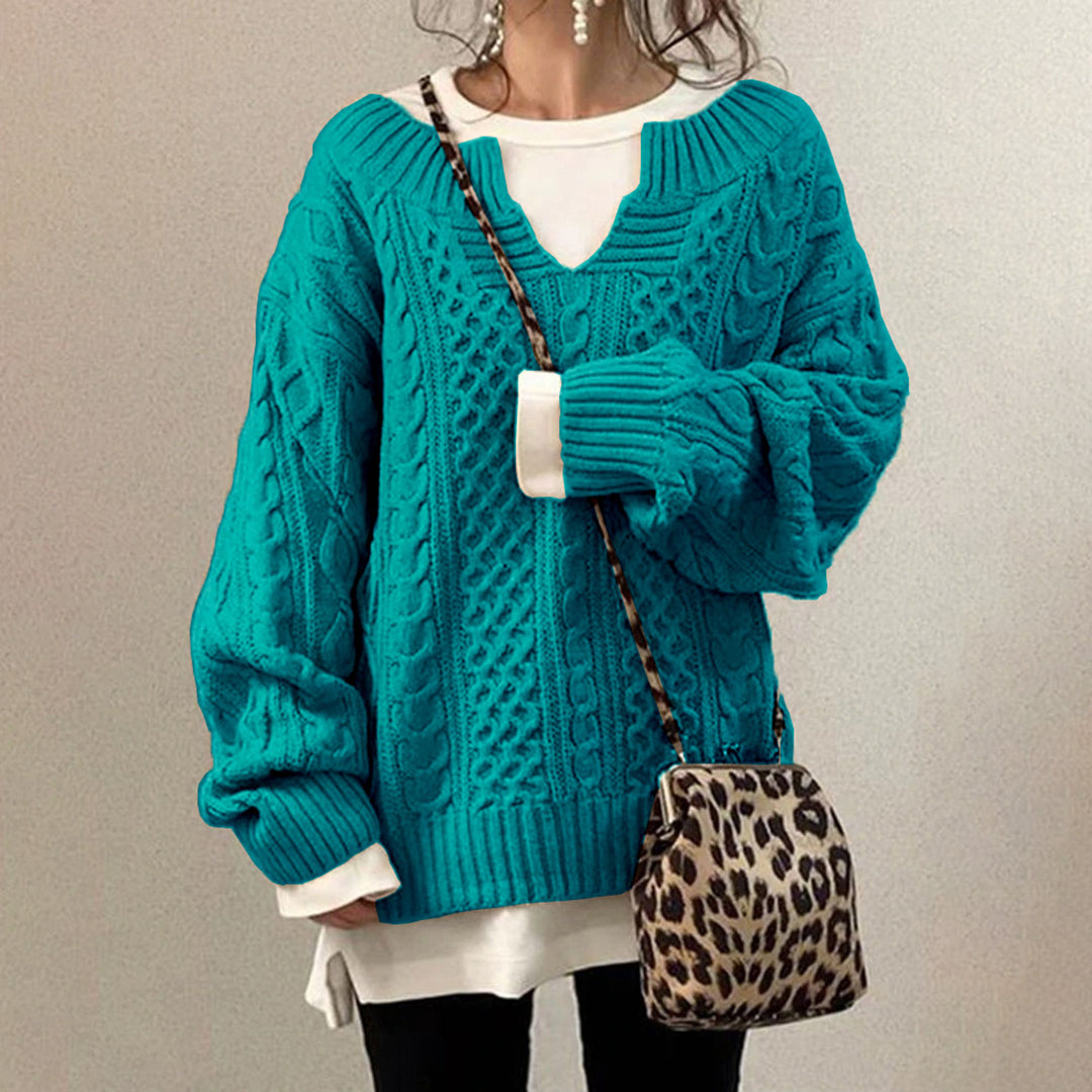 Lena - Elegancki Sweter Damski Dzianinowy w Zimowym Stylu