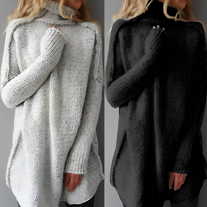 Jagna | Sweter damski zimowy oversize z golfem