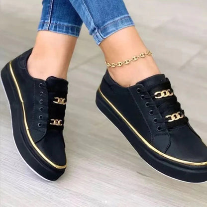 Federica | Sneakersy damskie jesień z łańcuszkiem