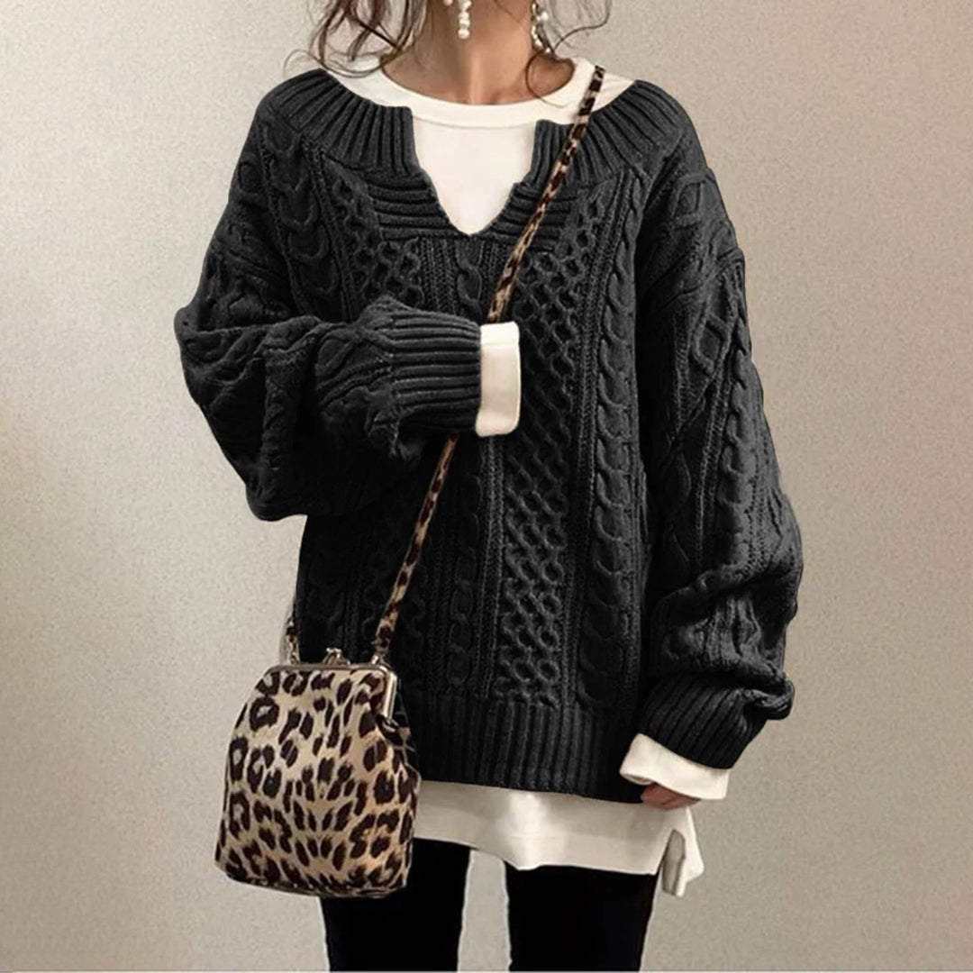 Lena - Elegancki Sweter Damski Dzianinowy w Zimowym Stylu