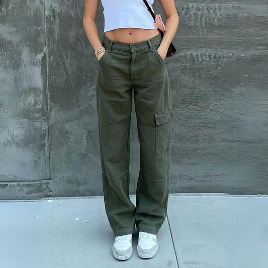 Ida - Damskie Casual Cargo Spodnie