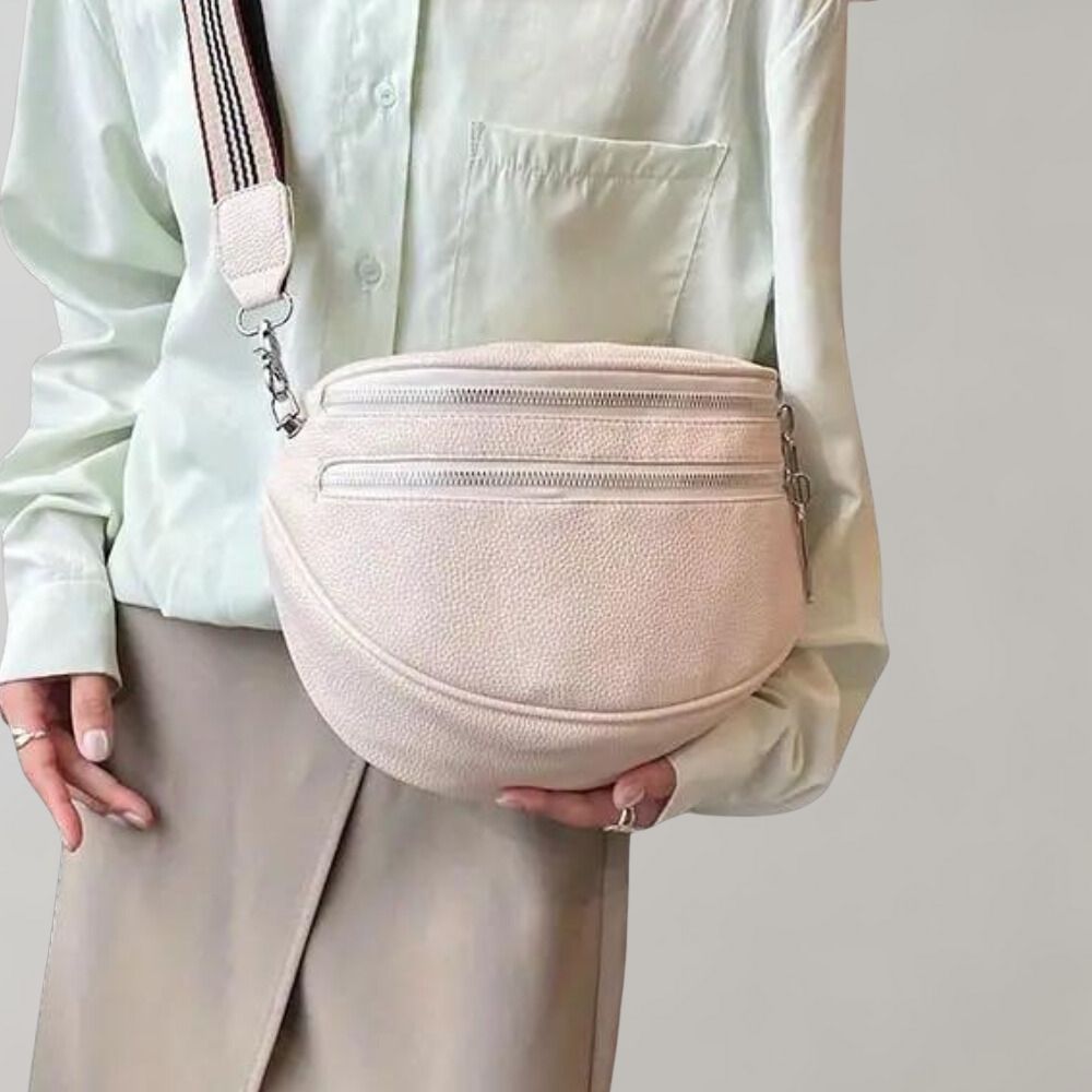 Emilia - Crossbody Torebka z Podwójnym Zamkiem