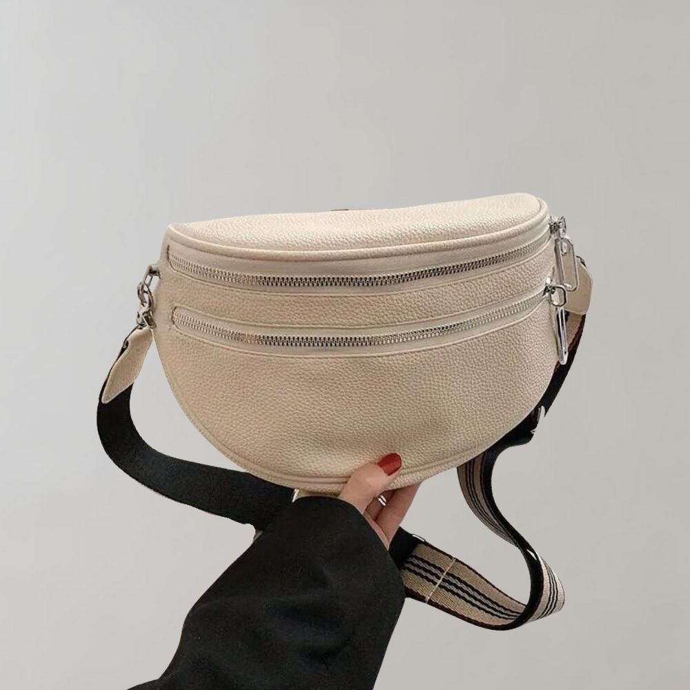Emilia - Crossbody Torebka z Podwójnym Zamkiem