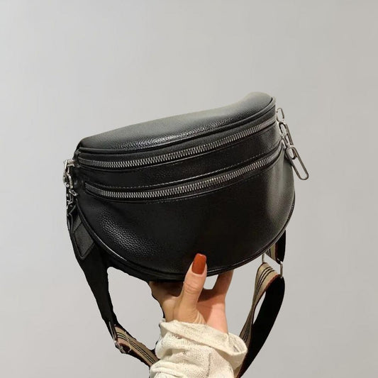 Emilia - Crossbody Torebka z Podwójnym Zamkiem