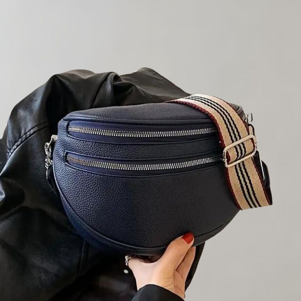 Emilia - Crossbody Torebka z Podwójnym Zamkiem