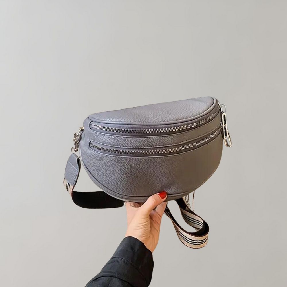 Emilia - Crossbody Torebka z Podwójnym Zamkiem