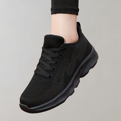Oliwia | Lekkie przewiewne sneakersy damskie na jesień z dzianiny o sportowym fasonie